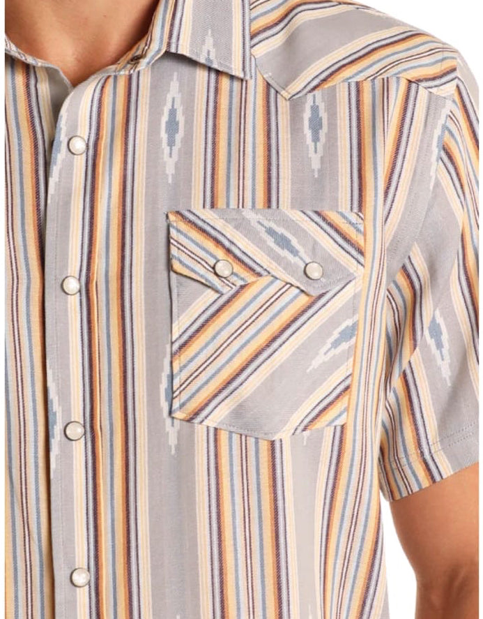 Camisa Rock&Roll vintage vertical azteca