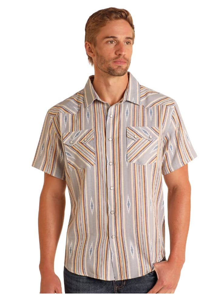 Camisa Rock&Roll vintage vertical azteca