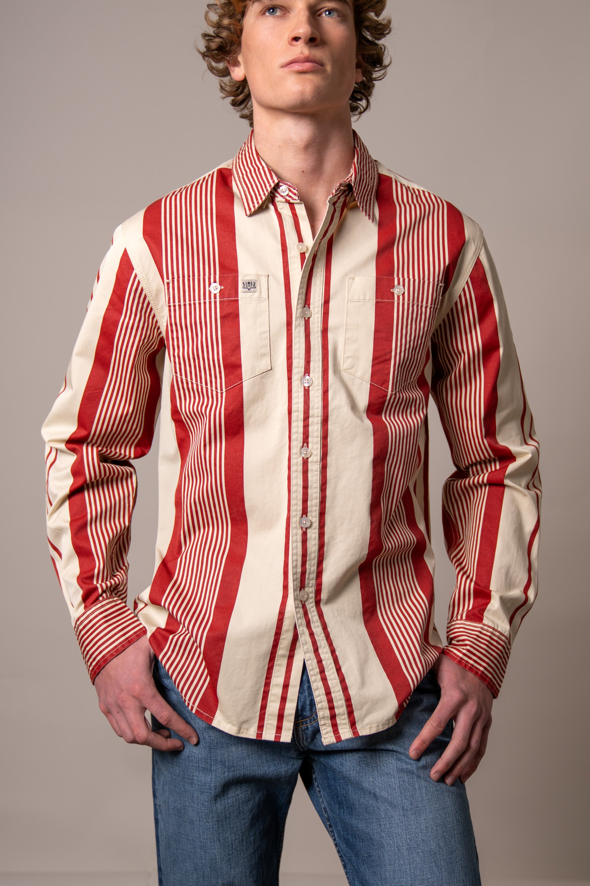 Camisa Kimes Ranch reddy brick red