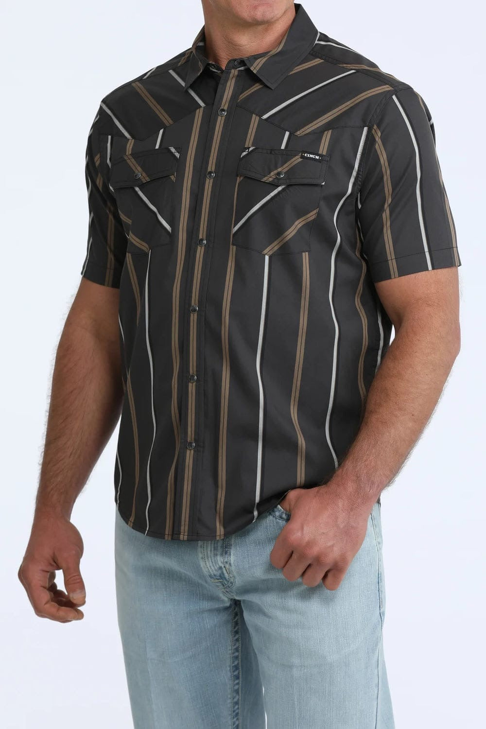 Camisa Cinch negra a rayas