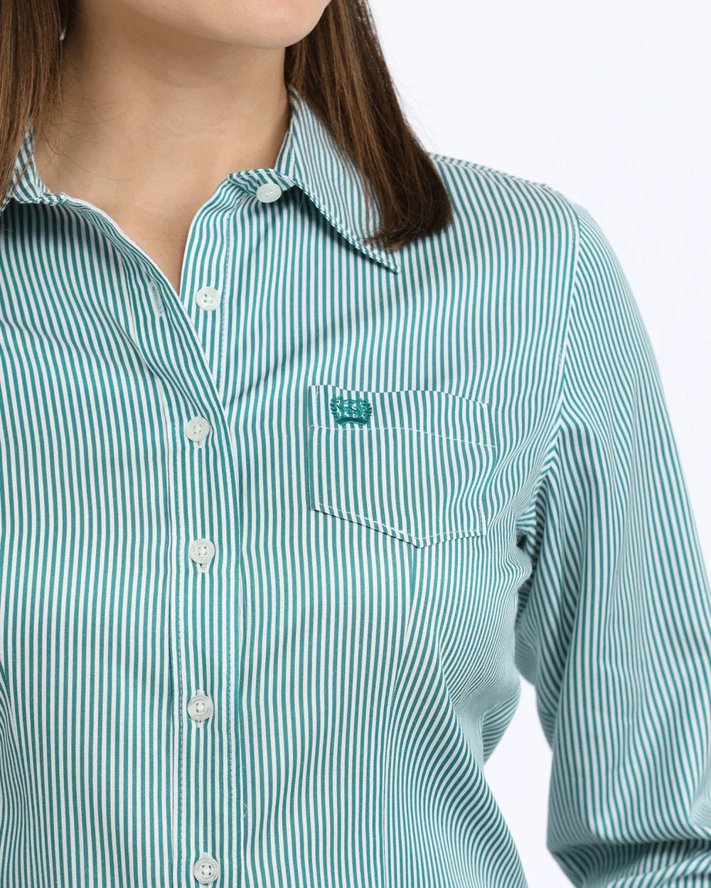 Camisa CINCH turquesa rayas