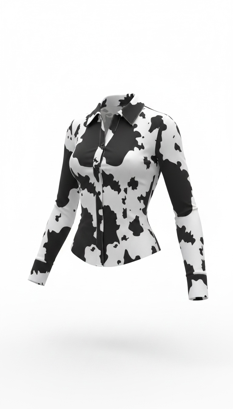 Camisa Dianely vaca negra