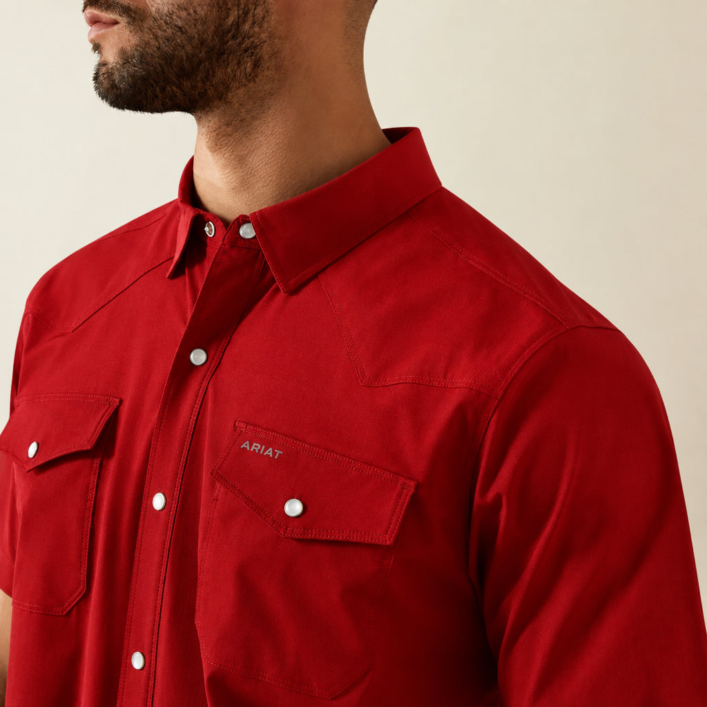 Camisa Ariat VentTEK Fitted roja